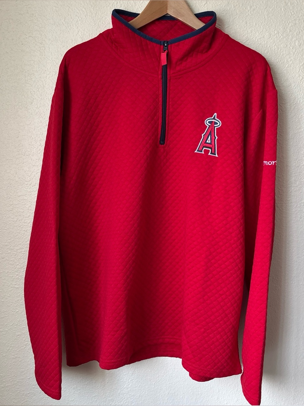 Anaheim Angels Quilted 1/4 Zip with Memorial Care Logo On Arm, Pullover, Large